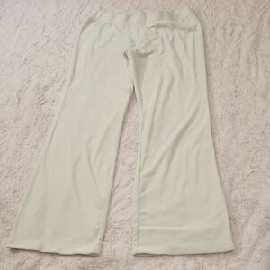 Cream Wide-Leg Pants